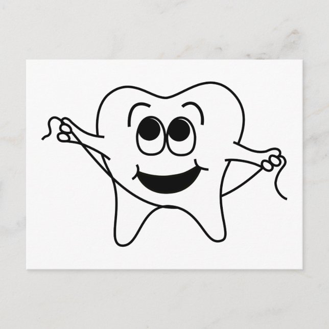 Mr. Happy Tooth Postcard (Front)