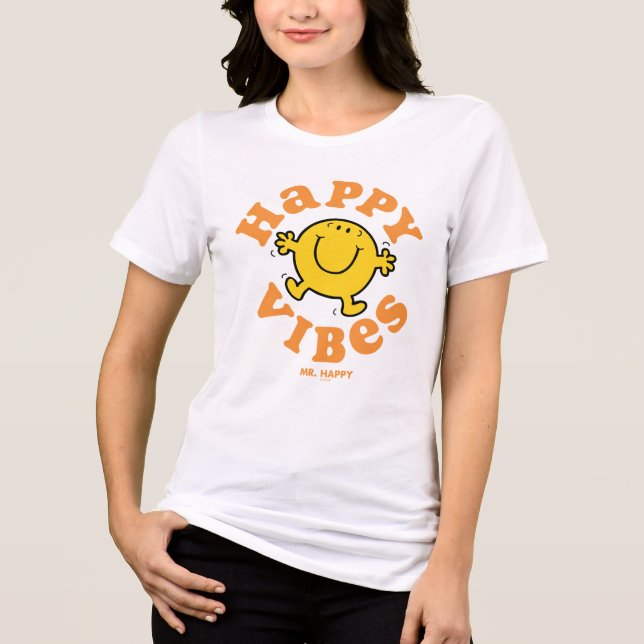 Mr. Happy Vibes Tri-Blend Shirt (Front)
