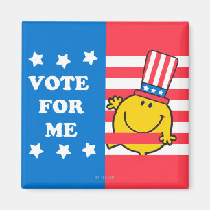 Mr. Happy Vote For Me Flag Magnet