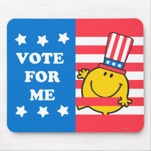Mr. Happy Vote For Me Flag Mouse Pad