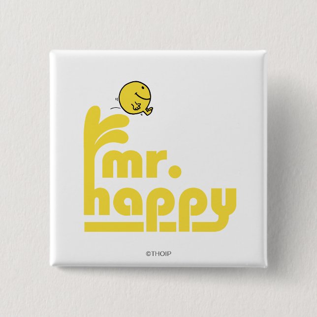 Mr. Happy | Water Fountain Button (Front)