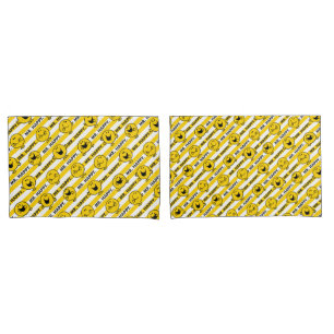 Mr Happy   Yellow Stripes Pattern Pillowcase