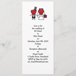 Mr. Heart Wedding Invitation - long