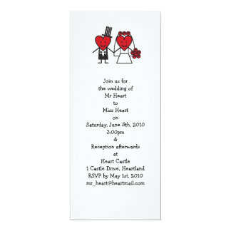 Mr. Heart Wedding Invitation - long