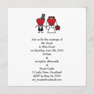 Mr. Heart Wedding Invitation - square