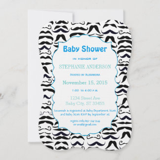 Mr. Hipster lil' Man Mustache Vintage Retro Invitation