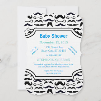 Mr. Hipster Mustache Vintage Retro Invitation