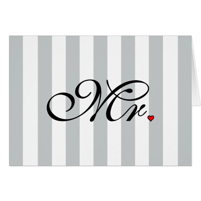 Mr. Husband Groom Click to Customize Color Stripes (Front Horizontal)