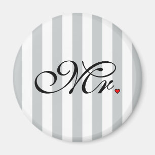 Mr. Husband Groom Click to Customize Color Stripes Magnet
