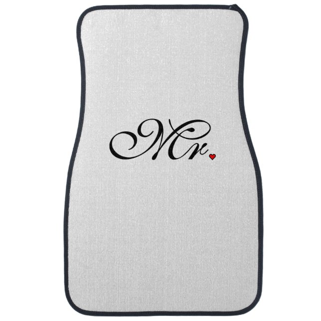 Mr. Husband Groom His Her Newly Weds Car Floor Mat (Front)