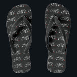 Mr. Husband Groom His Hers Newly Weds Flip Flops<br><div class="desc">Mr. and Mrs. Husband Wife His Hers Newly Weds on a custom set of flip flops to wear or to share. Embroidery designs you can easily personalize are available in a selection of popular color options. Use the "Ask this Designer" link to contact us with your special design requests or...</div>