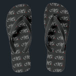Mr. Husband Groom His Hers Newly Weds Flip Flops<br><div class="desc">Mr. and Mrs. Husband Wife His Hers Newly Weds on a custom set of flip flops to wear or to share. Embroidery designs you can easily personalize are available in a selection of popular color options. Use the "Ask this Designer" link to contact us with your special design requests or...</div>