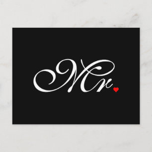 Mr. Husband Groom His Hers Newly Weds Postcard
