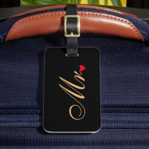 Mr Husband Groom Wedding Couples Elegant Travel Luggage Tag