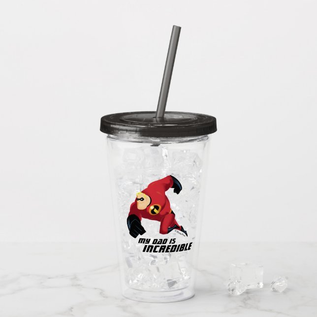 Mr. Incredible - My Dad is Incredible Acrylic Tumbler (Back Ice)