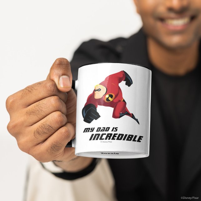 Mr. Incredible - My Dad is Incredible Mug (Person holding mug)