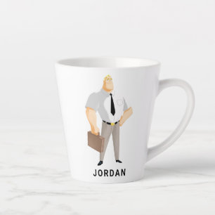 Mr. Incredible plain clothes civilian briefcase Latte Mug