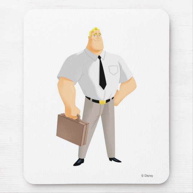 Mr. Incredible plain clothes civilian briefcase Mouse Pad (Front)