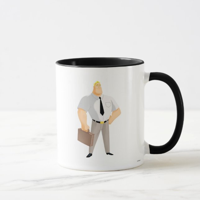 Mr. Incredible plain clothes civilian briefcase Mug (Right)