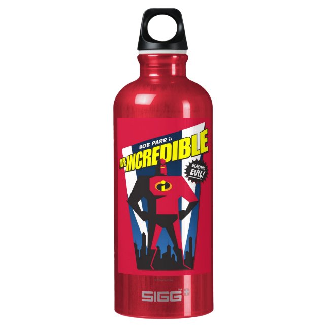 Mr Incredible Poster Art Disney Aluminum Water Bottle (Front)