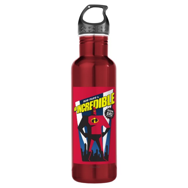 Mr Incredible Poster Art Disney Stainless Steel Water Bottle (Front)