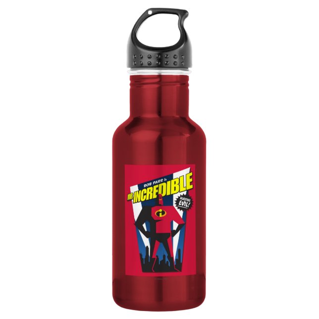 Mr Incredible Poster Art Disney Stainless Steel Water Bottle (Front)