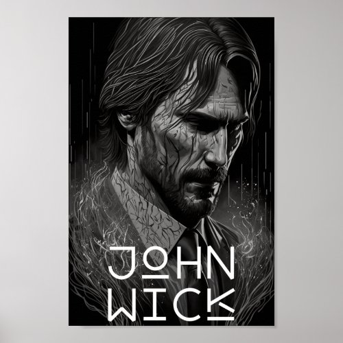 mr John Wick _ Dark Style Poster