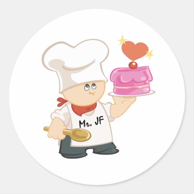 Mr. Junky Food Classic Round Sticker (Front)