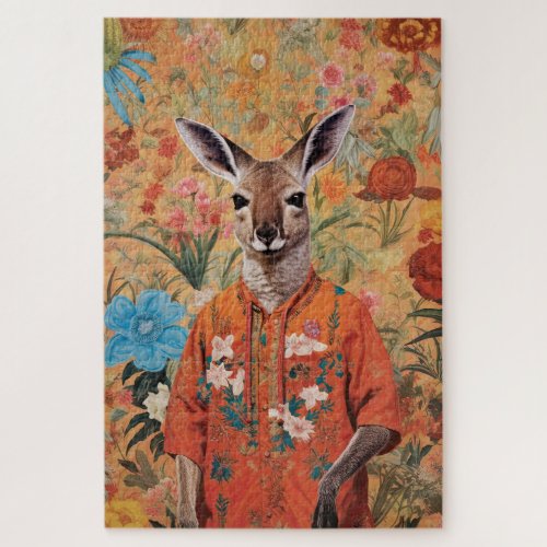 Mr Kangaroo in His Garden Jigsaw Puzzle