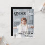 Mr Kinder Grad Black Photo Magazine Cover Invitation