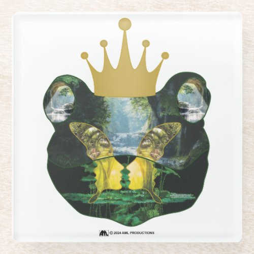 Mr KING TOAD FROSTED GLASS VERSION 1 Glass Coaster