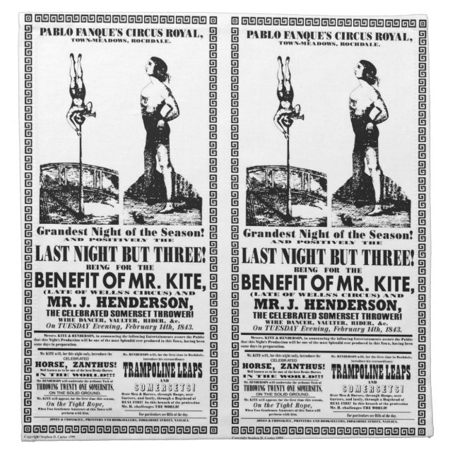 Mr Kite Napkins (Front)