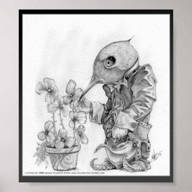 Mr. Kiwi Hummingbird Gardener Poster (Front)