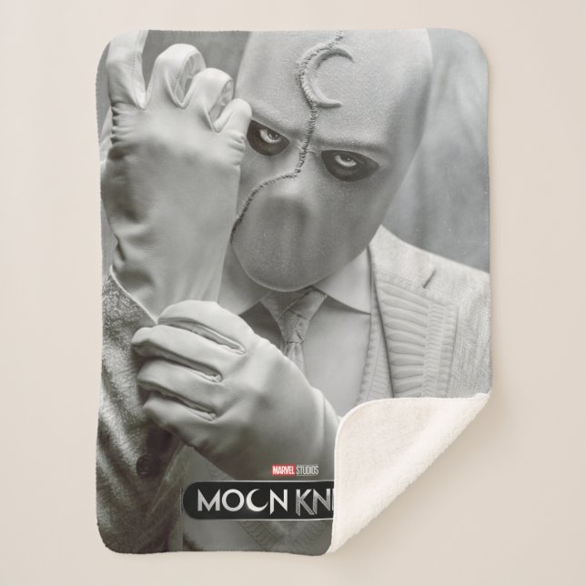 Mr. Knight Adjusting Glove Poster Art Sherpa Blanket (Front)