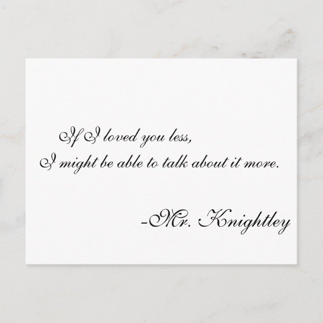 Mr. Knightly Postcard (Front)