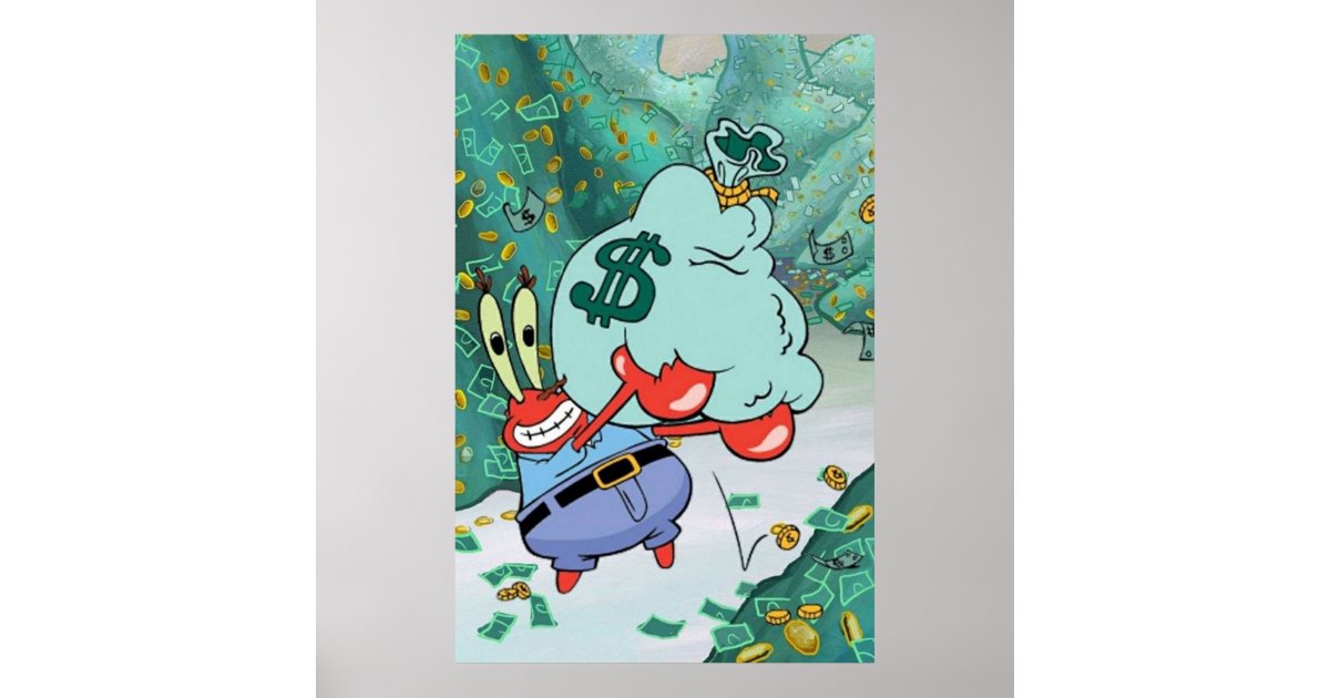 spongebob squarepants mr krabs money