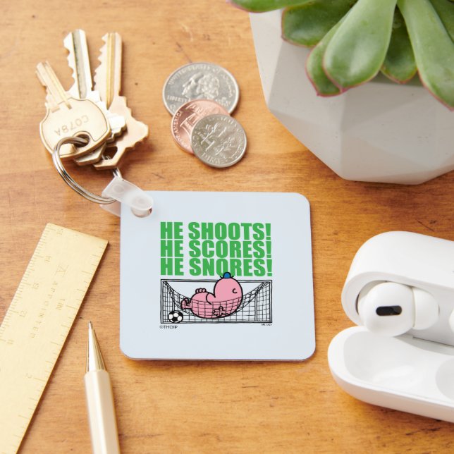 Mr. Lazy Napping In A Soccer Goal Keychain (Desk)