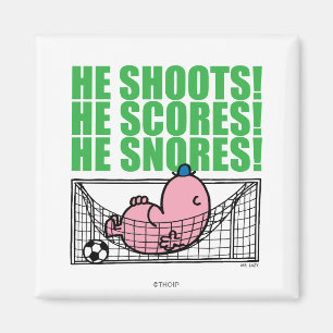 Mr. Lazy Napping In A Soccer Goal Magnet