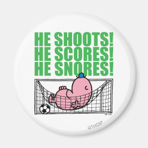Mr. Lazy Napping In A Soccer Goal Magnet