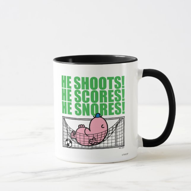 Mr. Lazy Napping In A Soccer Goal Mug (Right)
