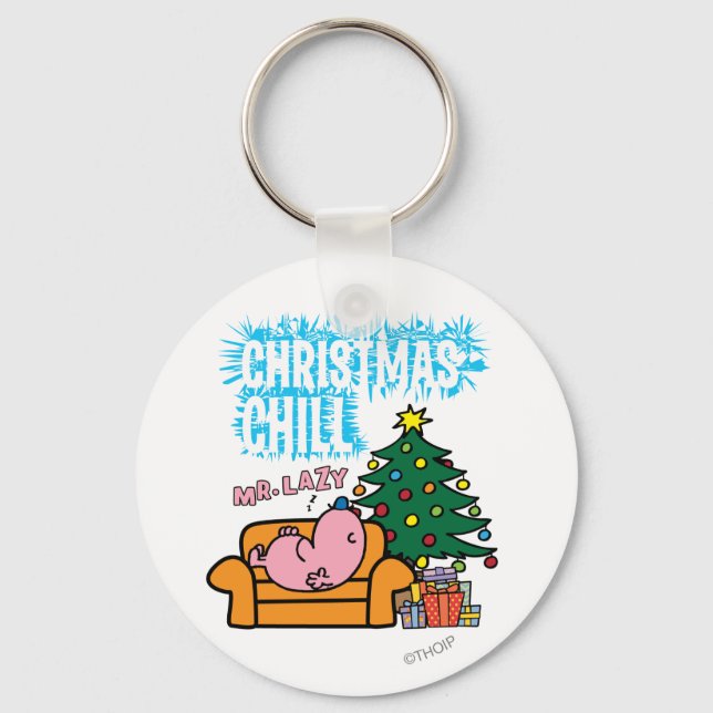 Mr. Lazy's Christmas Chill Keychain (Front)