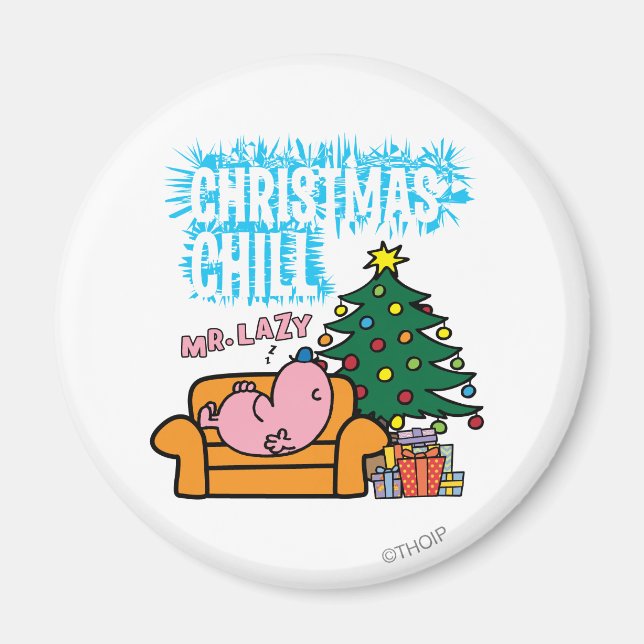 Mr. Lazy's Christmas Chill Magnet (Front)
