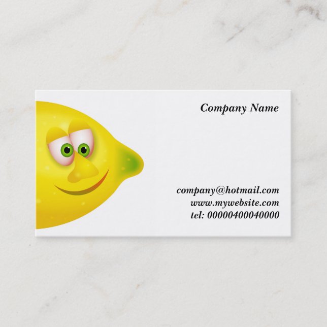 Mr Lemon Business Card (Front)