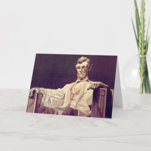 Mr Lincoln Looks Down Thank You Card