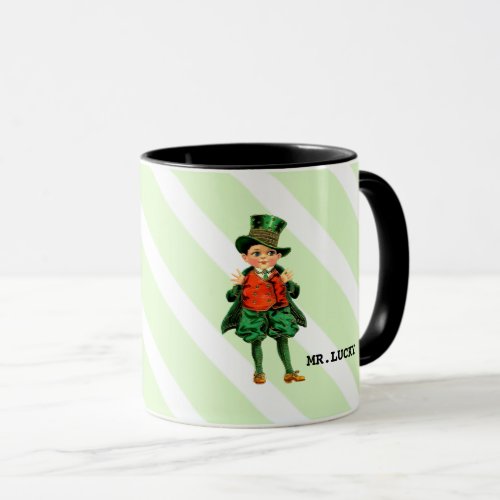 Mr Lucky Custom Name St Patricks Day  Mug