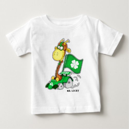 Mr Lucky Funny Giraffe StPatricks Day  Baby T_Shirt