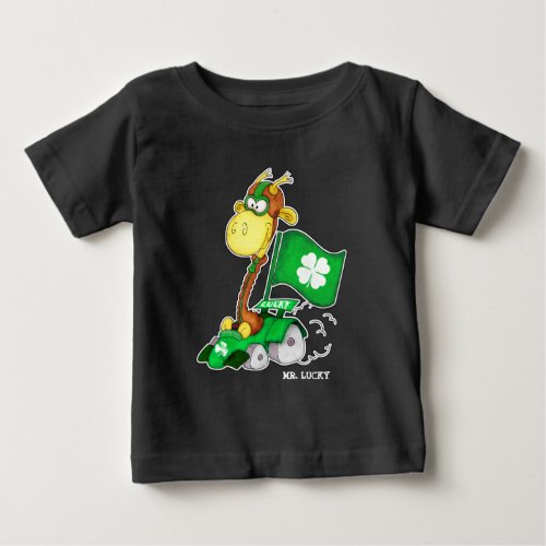 Mr Lucky Funny Giraffe StPatricks Day  Baby T_Shirt