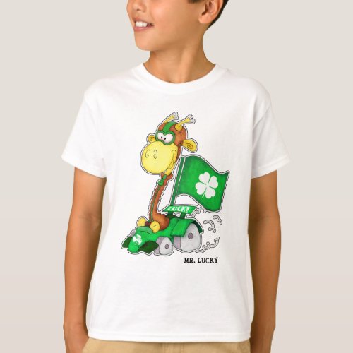 Mr Lucky Funny Giraffe StPatricks Day T_Shirt