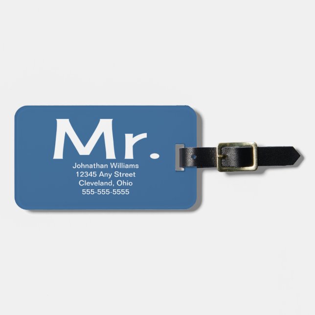 Mr. Luggage Tag (Front Horizontal)