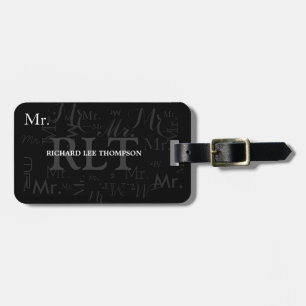 Mr. luggage tag , black